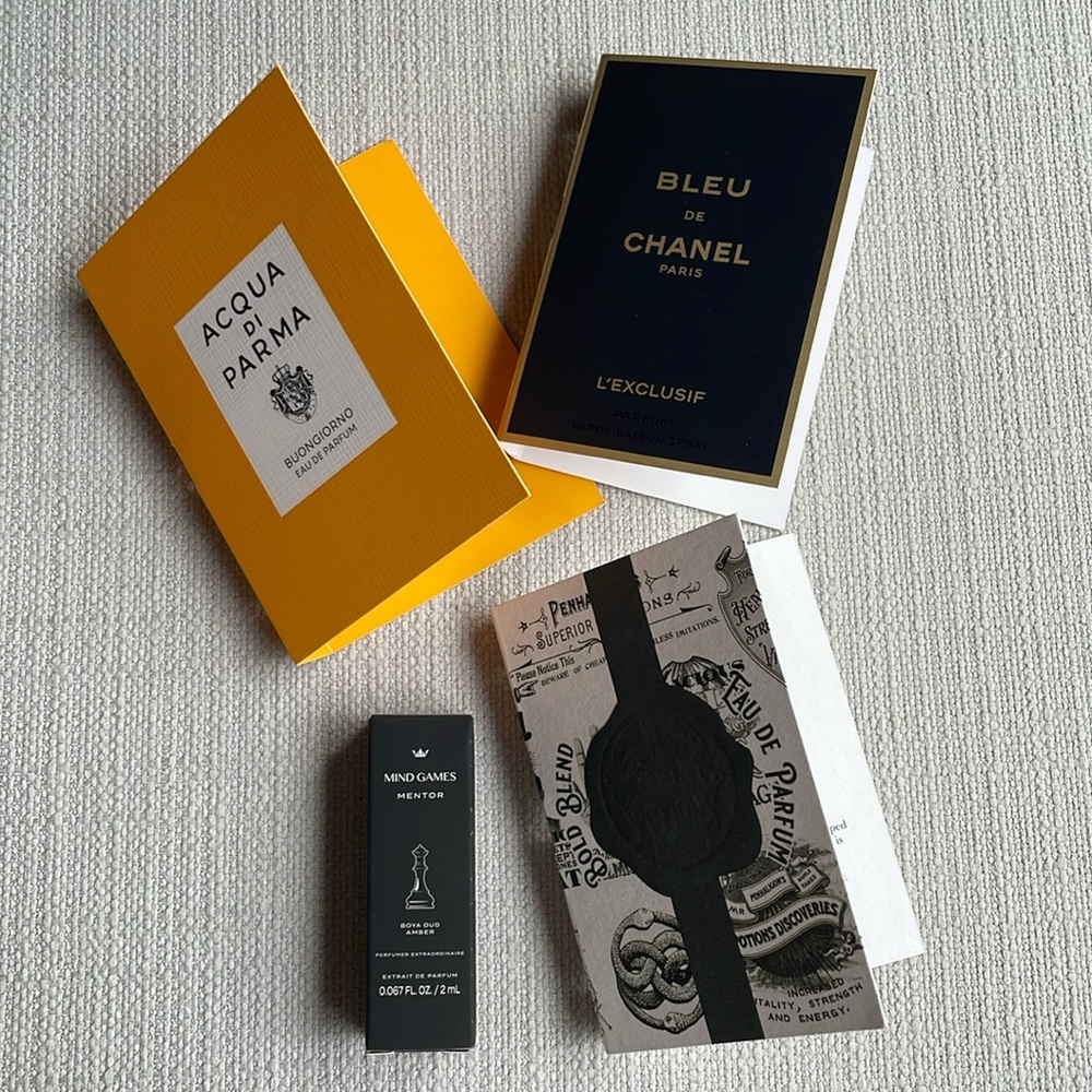 Luxury men’s fragrance sampler